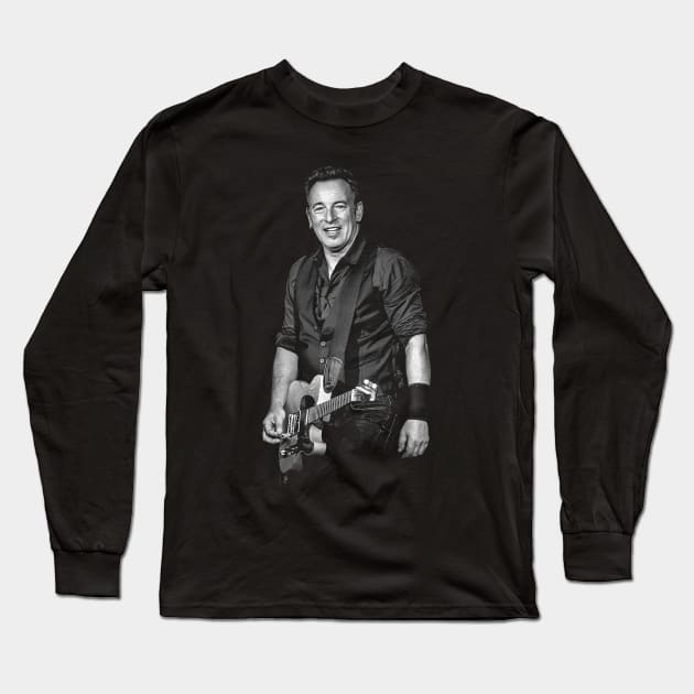 Thunder Road Threads Dive into The Boss's Legendary T-Shirt Collection Long Sleeve T-Shirt by Silly Picture